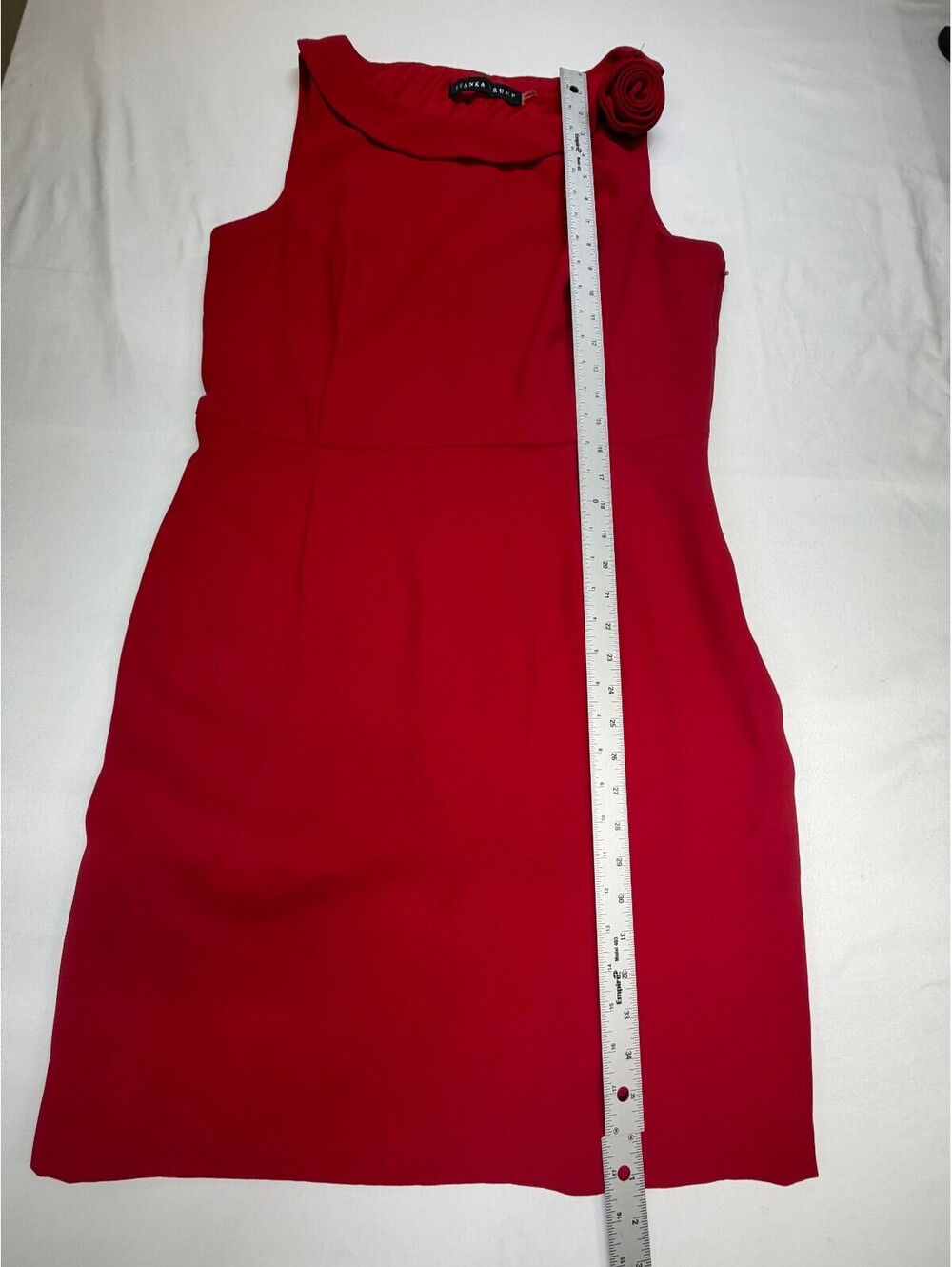 Ivanka Trump Women's Sheath Dress Sleeveless Size Red - Picture 7 of 15